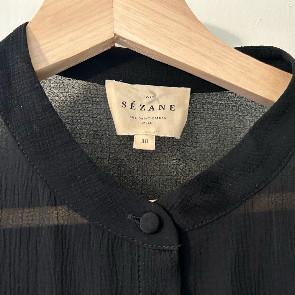 Sezane Tomette top in black - Picture 4 of 7